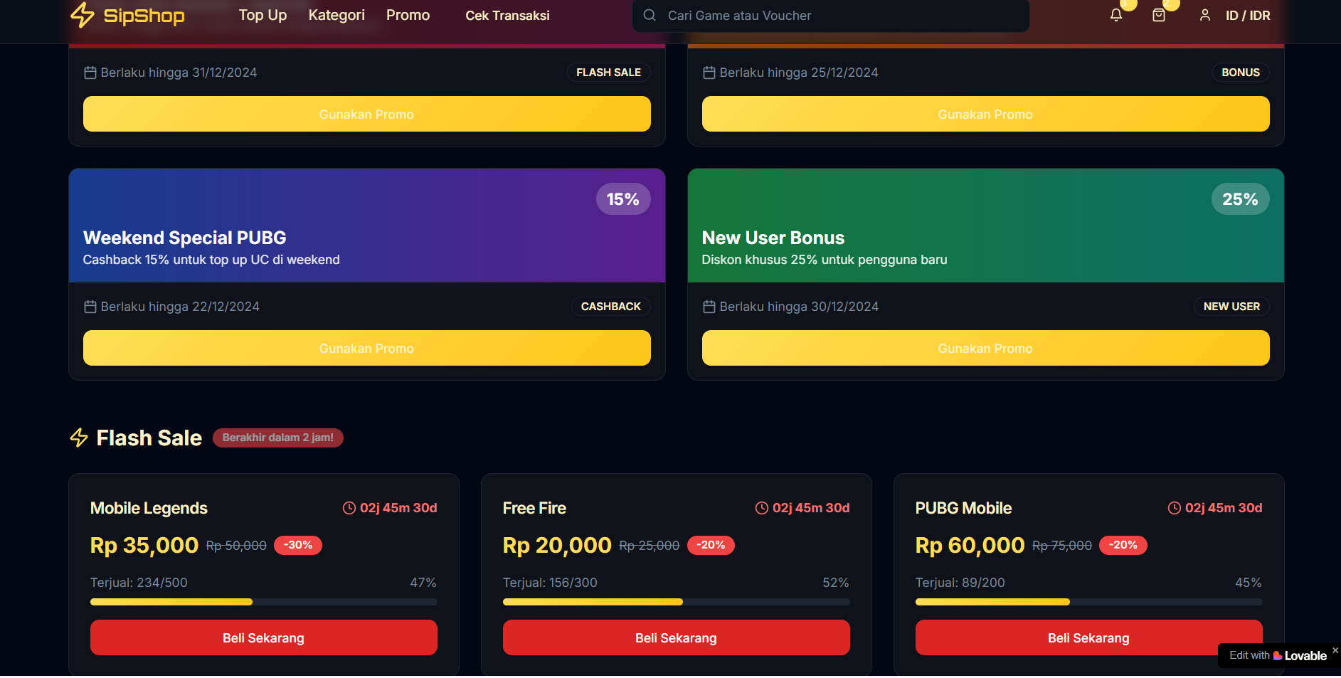Landing: Testimoni & CTA
